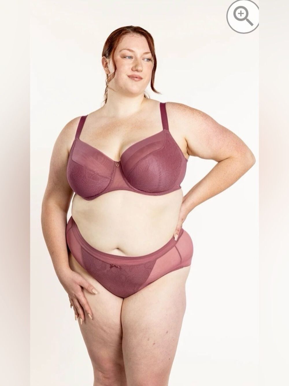 Understance Leslie Smooth Lace FlexWire Light Padded Demi Bra Deep Crimson 38DDD - Picture 2 of 8